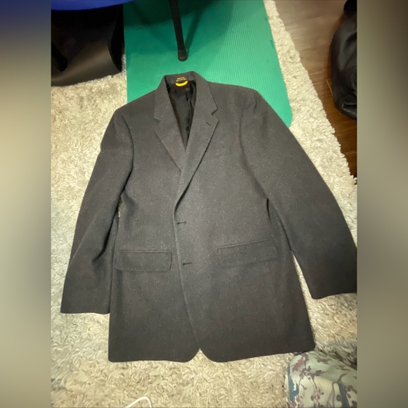 Lord & Taylor Men's 100% Cashmere Flannel 2-Button Blazer/JacketGray• 42 Long